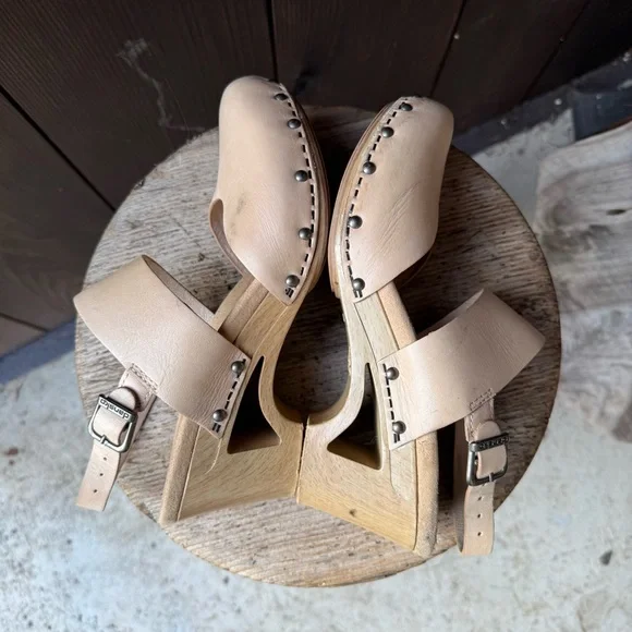 DANSKO THEA LEATHER WOODEN CLOGS - Picture 7 of 7